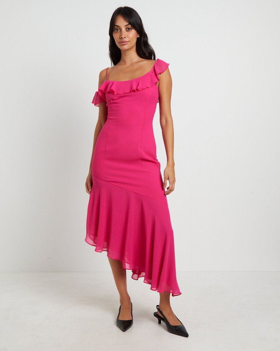 Clearance CHARLIE HOLIDAY Alexandra Maxi Dress In Pink