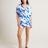 New SUBTITLED Charlie Swirl Short Sleeve Shirt In Blue