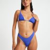 New SUBTITLED Classic Slide Triangle Bikini Top In Cobalt Blue