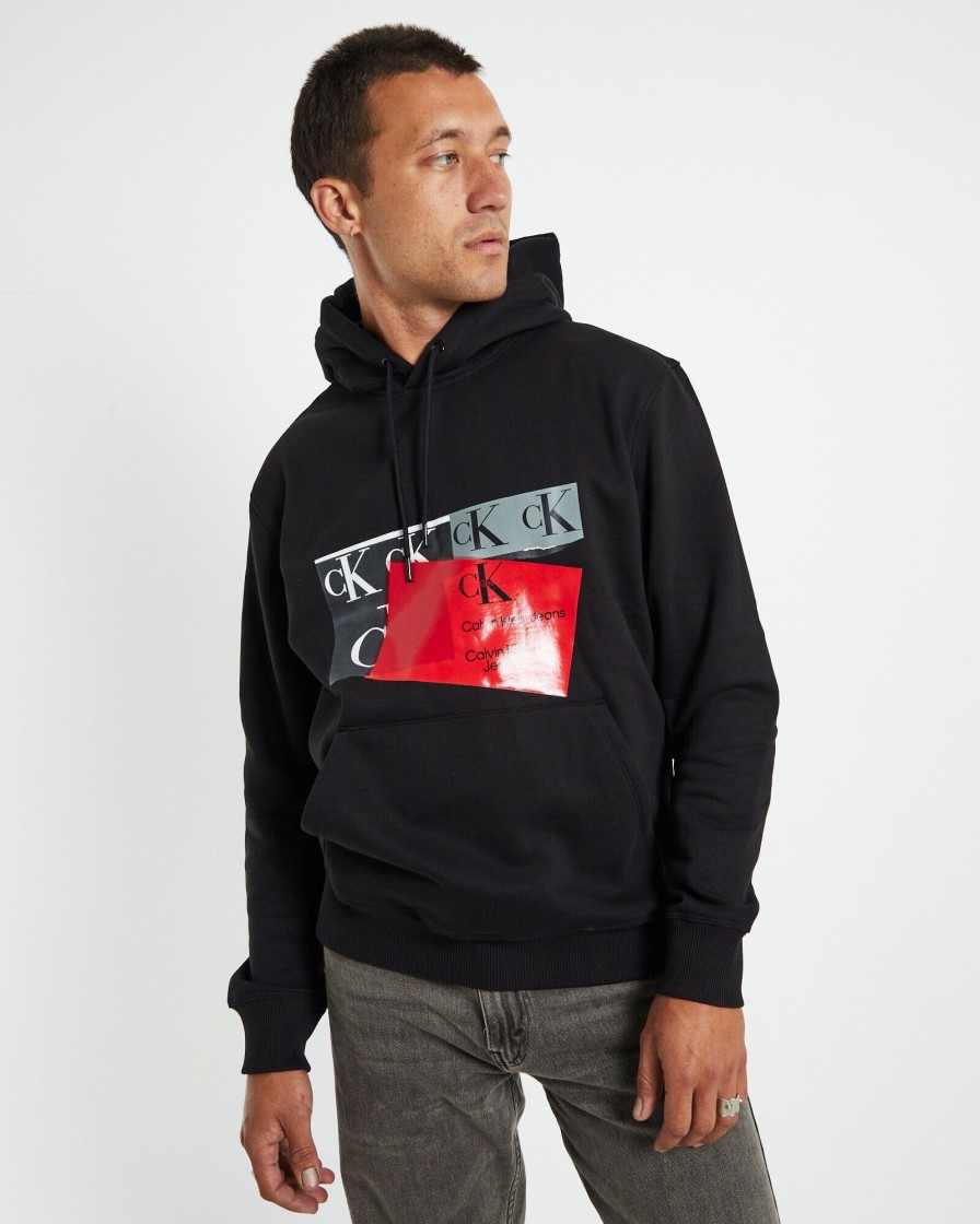 Online CALVIN KLEIN Disrupted Ck Box Urban Hoodie Black