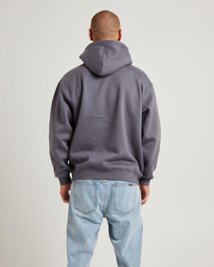 Online FORMER Legacy Emb Hoodie Iron Grey