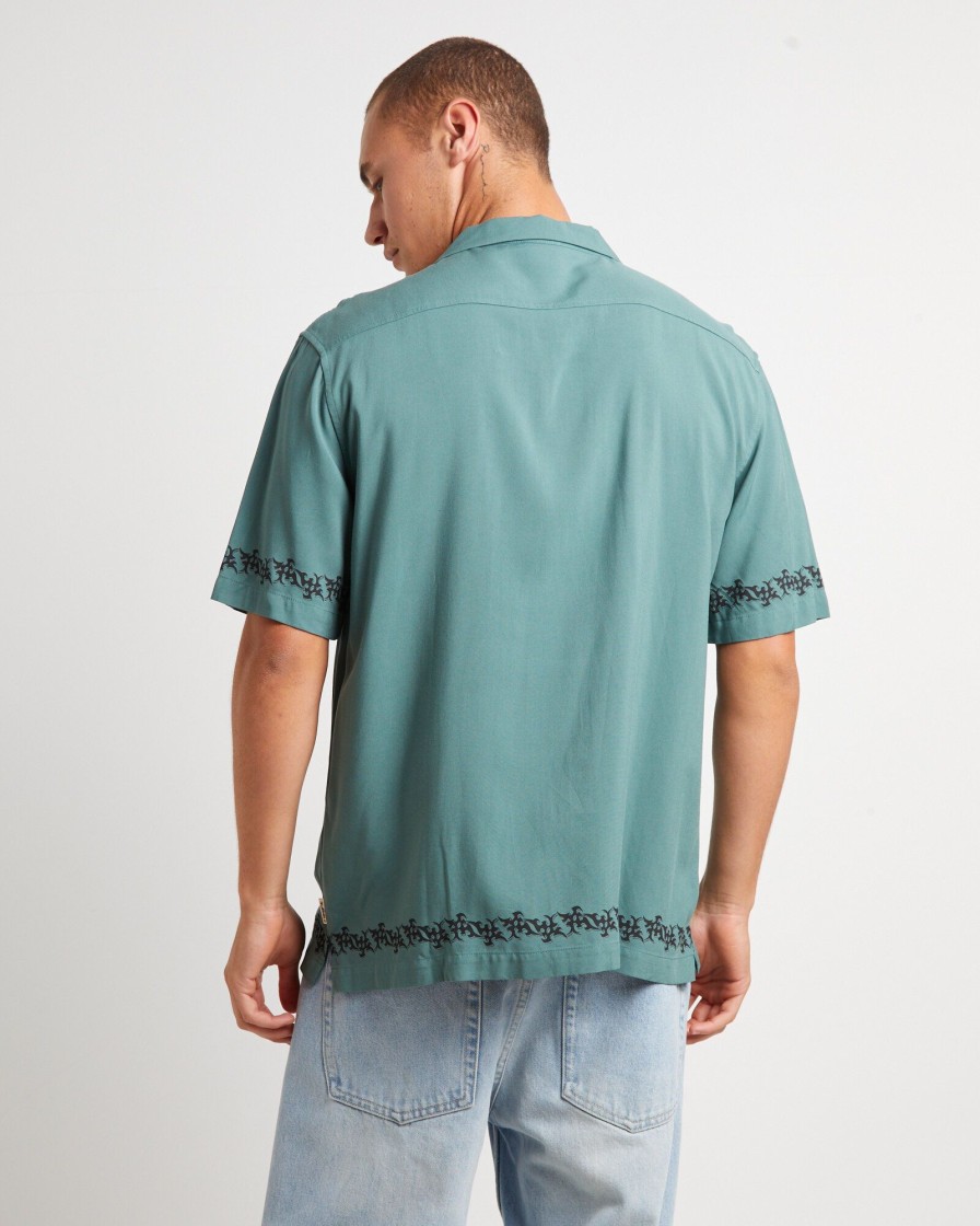 Best INSIGHT Draco Short Sleeve Resort Shirt In Teal