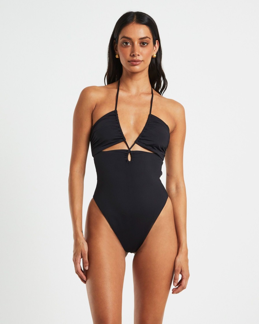 Clearance SUBTITLED Bandeau One Piece In Black