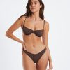 Clearance SUBTITLED Strappy Underwire Bikini Top Coffee Brown