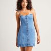 Hot LEVIS Malene Bustier Mini Denim Dress No Filter 2