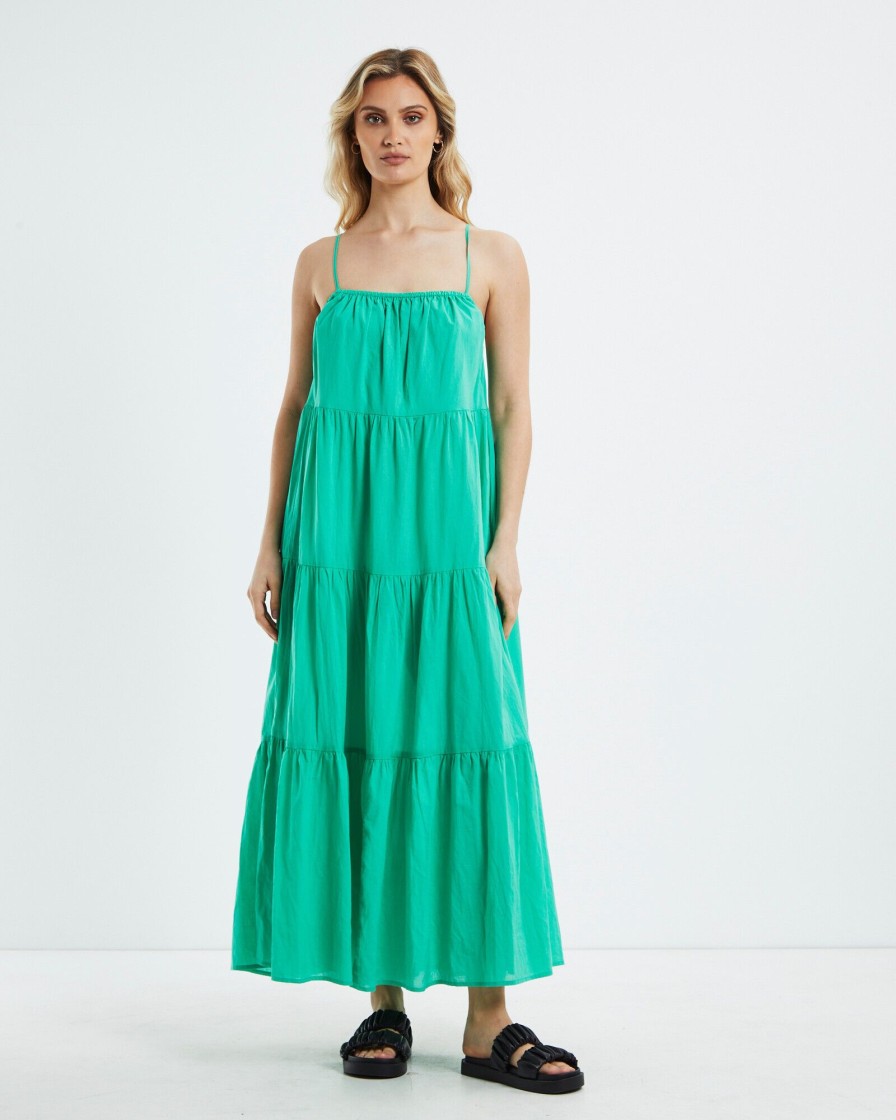 Hot CHARLIE HOLIDAY Jenna Maxi Dress Green