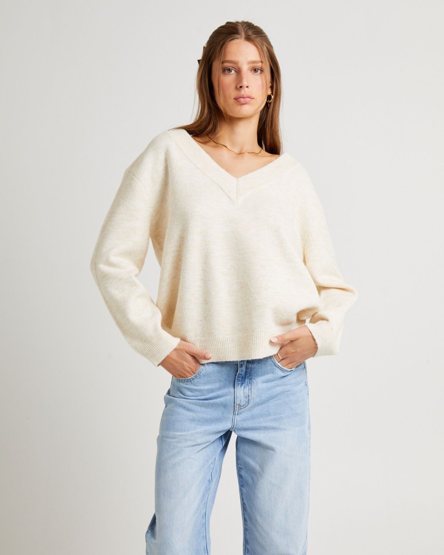 Best SUBTITLED Deep V Neck Slouchy Jumper