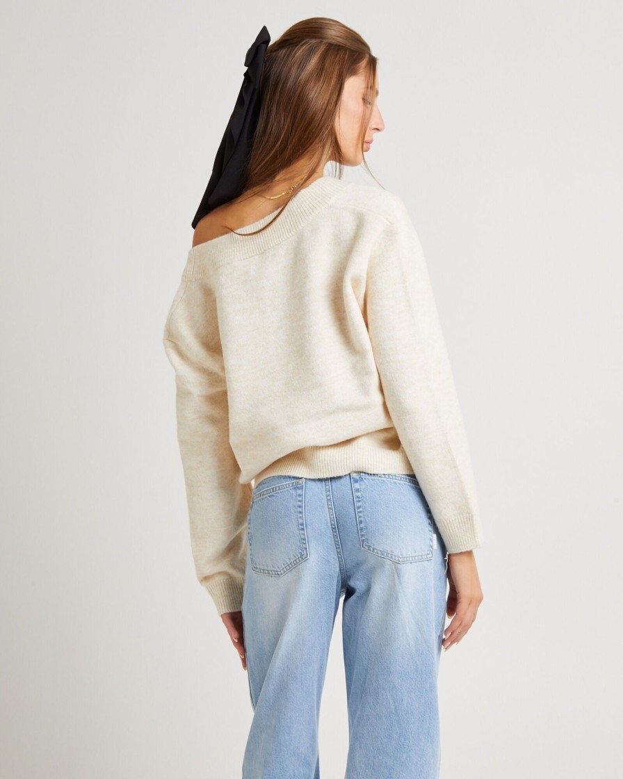 Best SUBTITLED Deep V Neck Slouchy Jumper