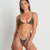 Best INSIGHT Tahnee Lurex Triangle Bikini Set In Chocolate Brown