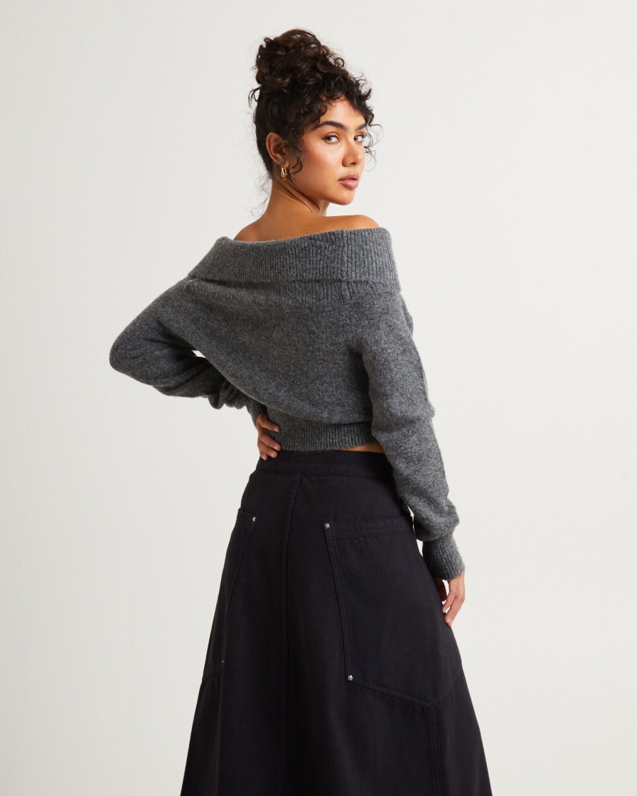 Best ALICE IN THE EVE Milly Off Shoulder Knit