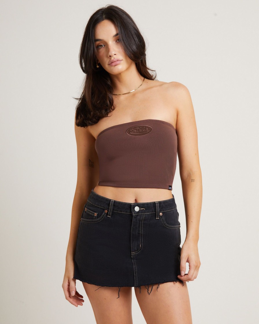 Online VON DUTCH Yardage Bandeau Top In Brown