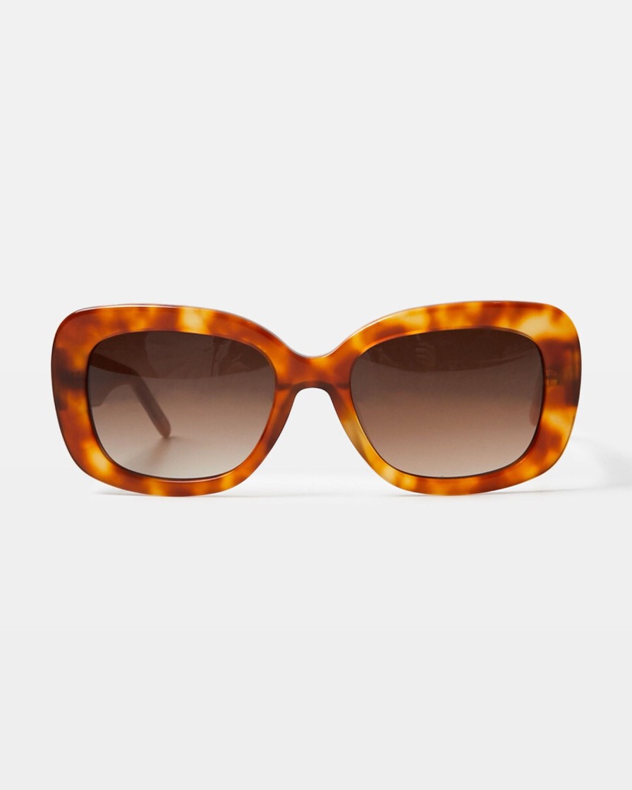 Best SHEVOKE Devon Snake Sunglasses Tort Brown