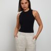 New GENERAL PANTS CO. BASICS Luxe Knitted Tank Top In Black