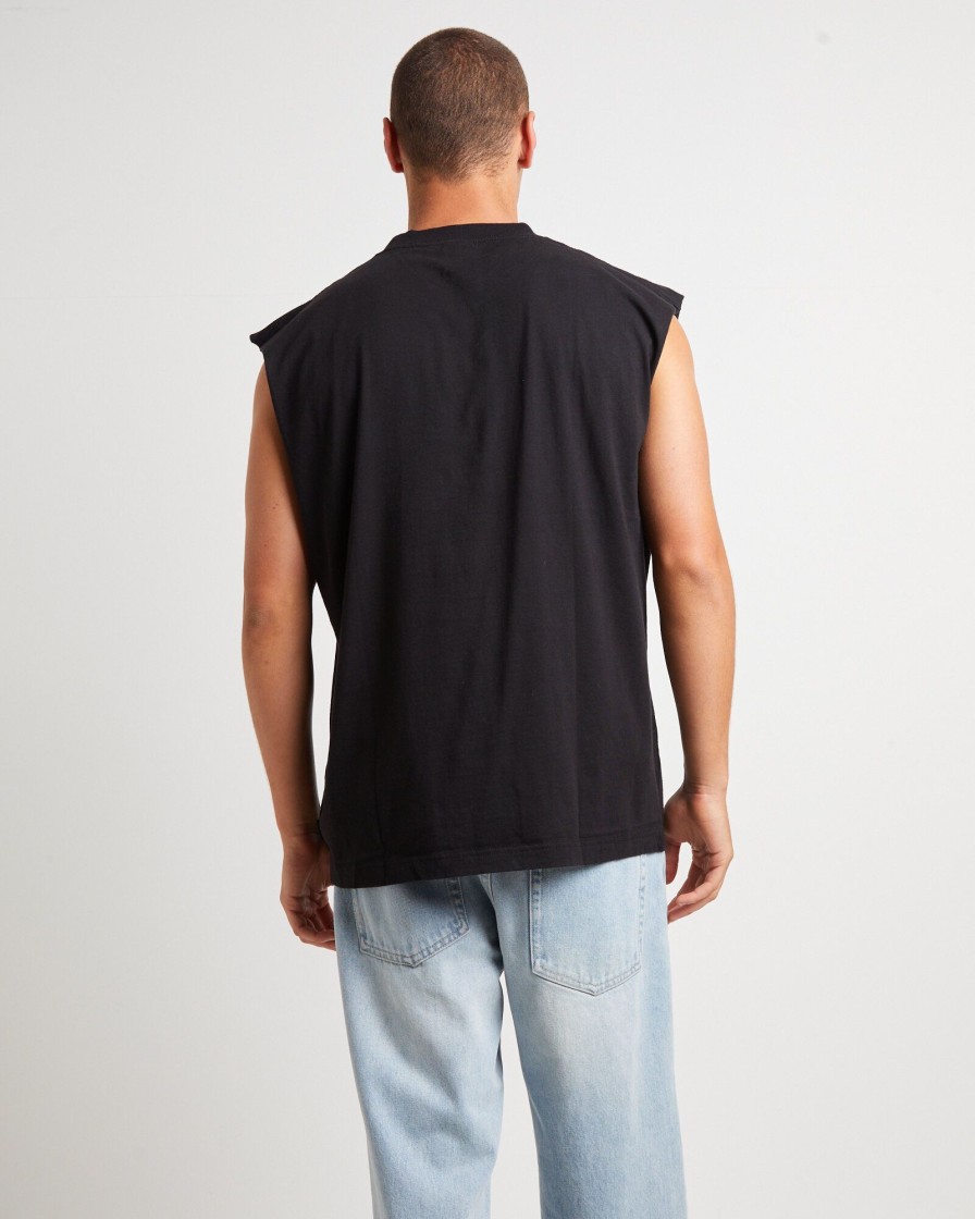 Online AFENDS Limits Recycled Sleeveless Tank Tee In Black