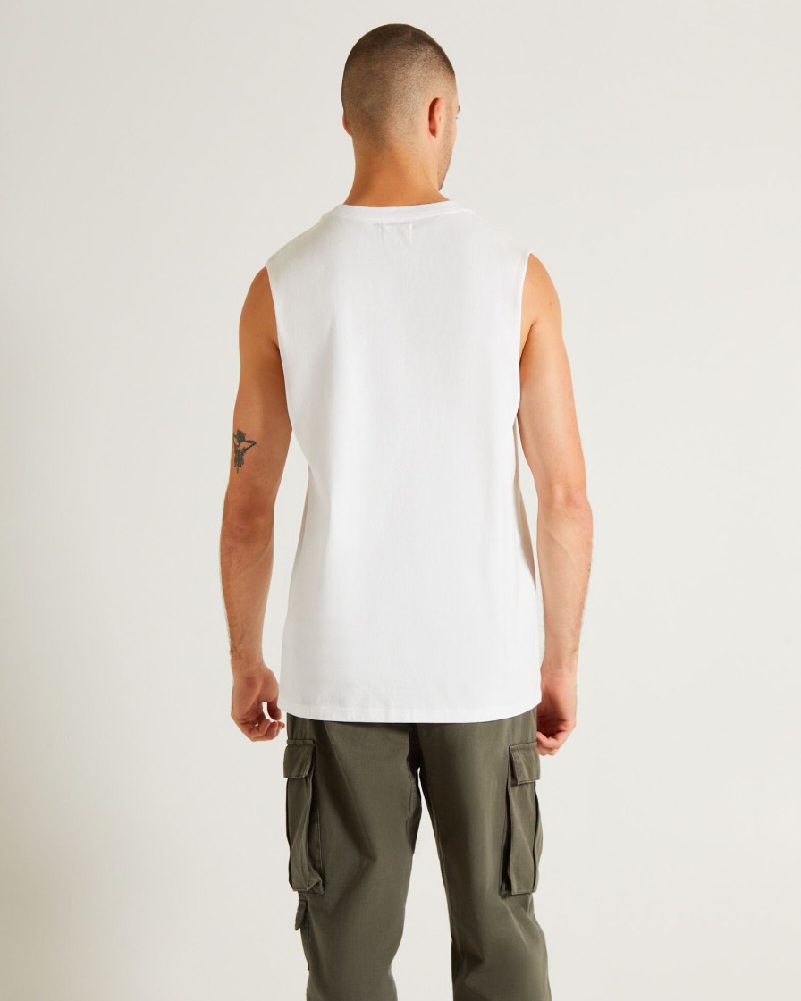 Clearance GENERAL PANTS CO. BASICS Muscle Tank In White