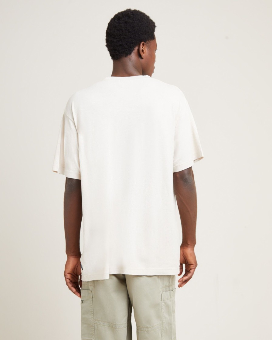 Online AFENDS Dossy Hemp Boxy Fit Short Sleeve T-Shirt Moonbeam