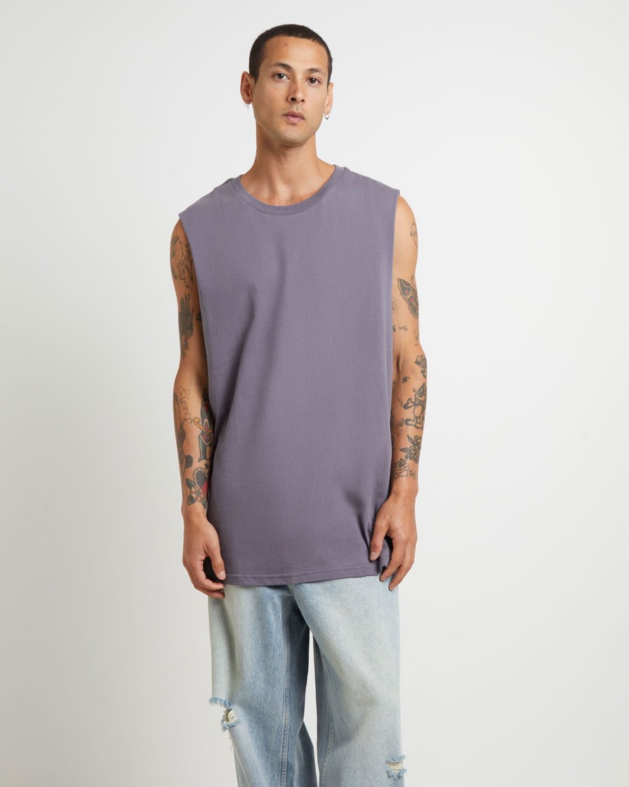 Best GENERAL PANTS CO. BASICS Muscle Tank In Pewter Grey