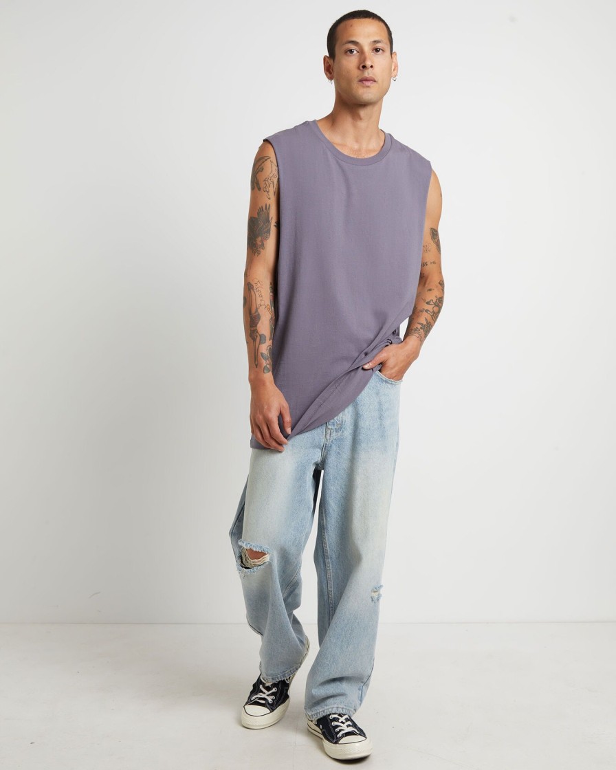 Best GENERAL PANTS CO. BASICS Muscle Tank In Pewter Grey