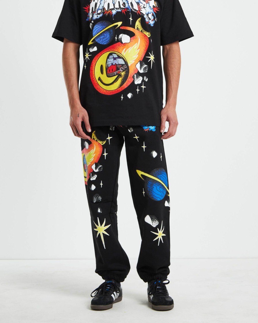 Wholesale MARKET Smiley Conflicted Sweatpants In Black