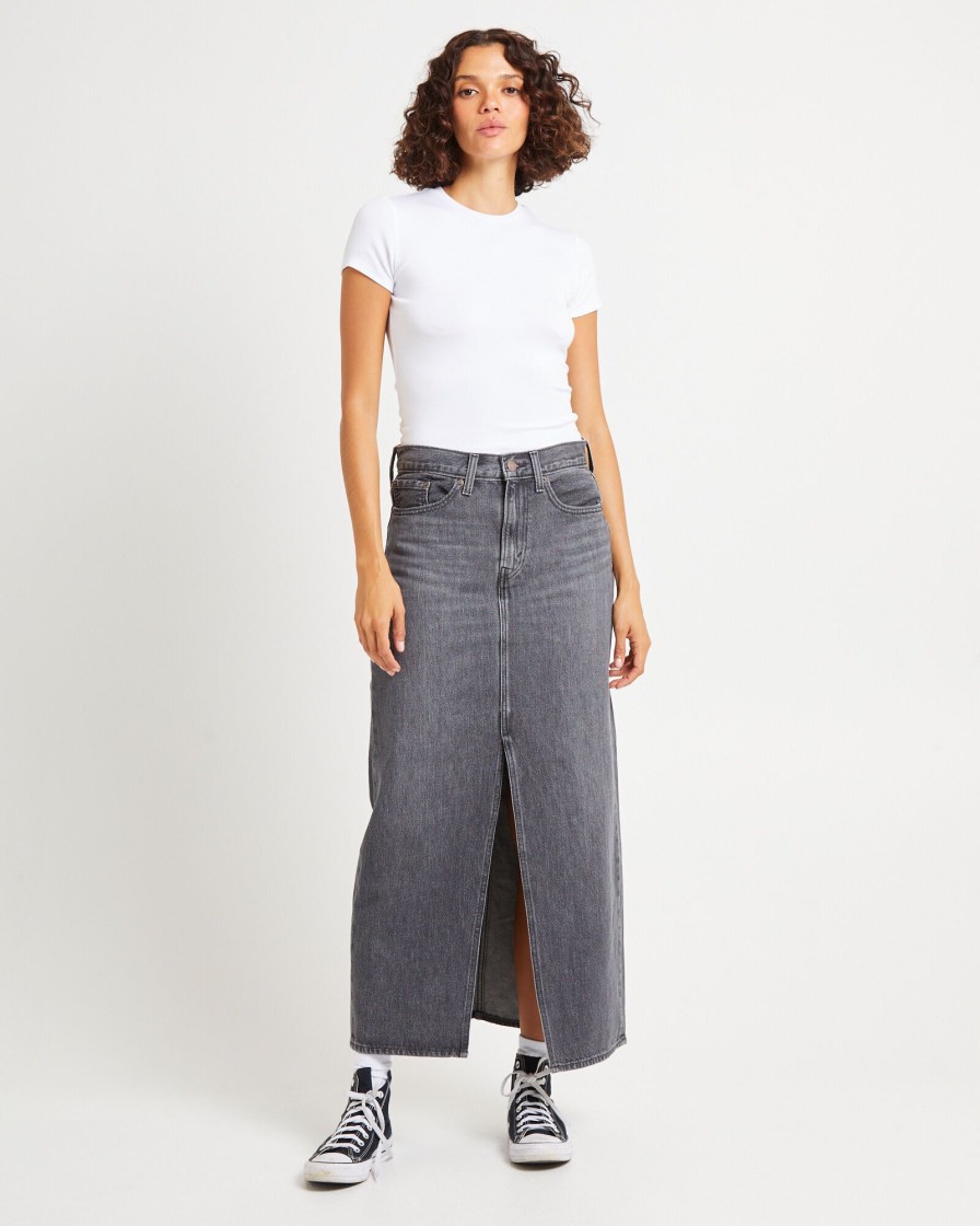 New LEVIS Ankle Column Maxi Skirt Adventure Seeker