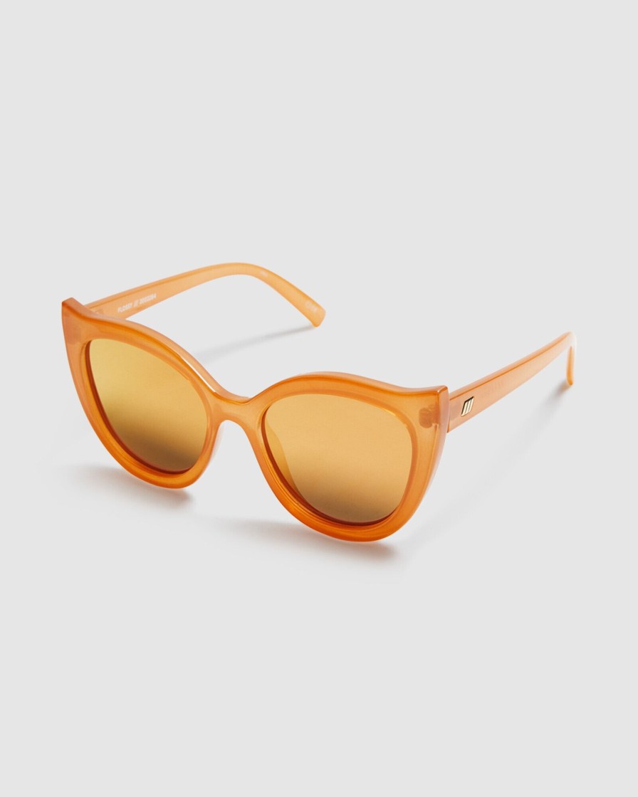 Hot LE SPECS Flossy Sunglasses Ochre Yellow