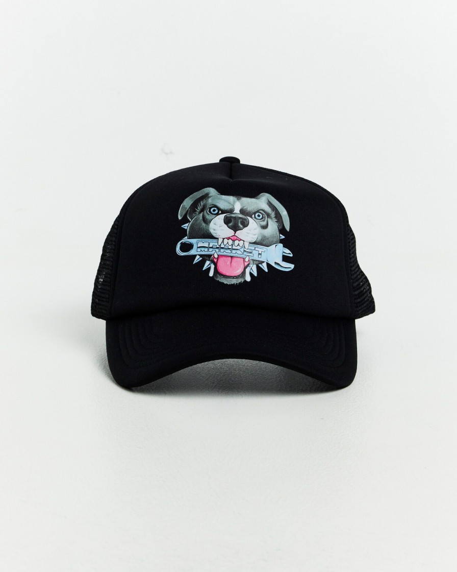 Hot MARKET Junkyard Dog Trucker Hat Black