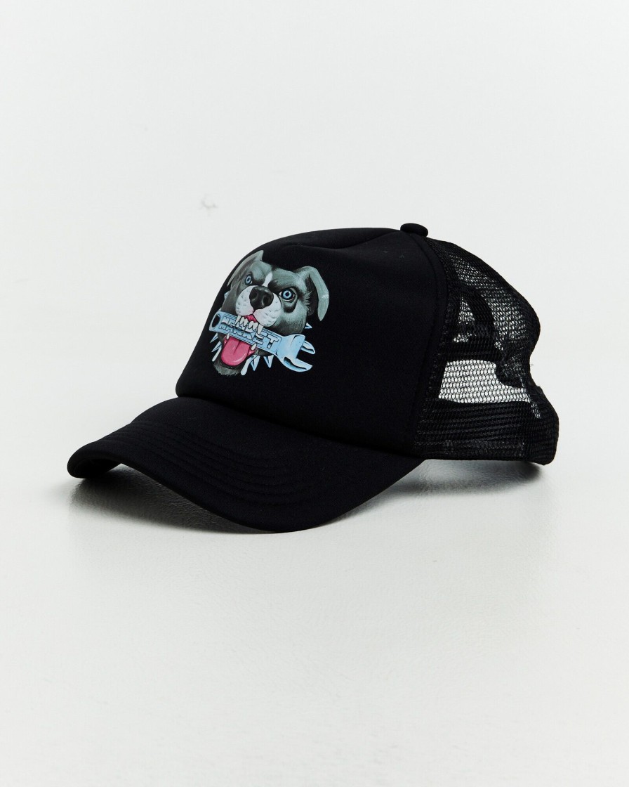 Hot MARKET Junkyard Dog Trucker Hat Black