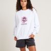 Clearance AFENDS Bloom Recycled Crew Neck Jumper White