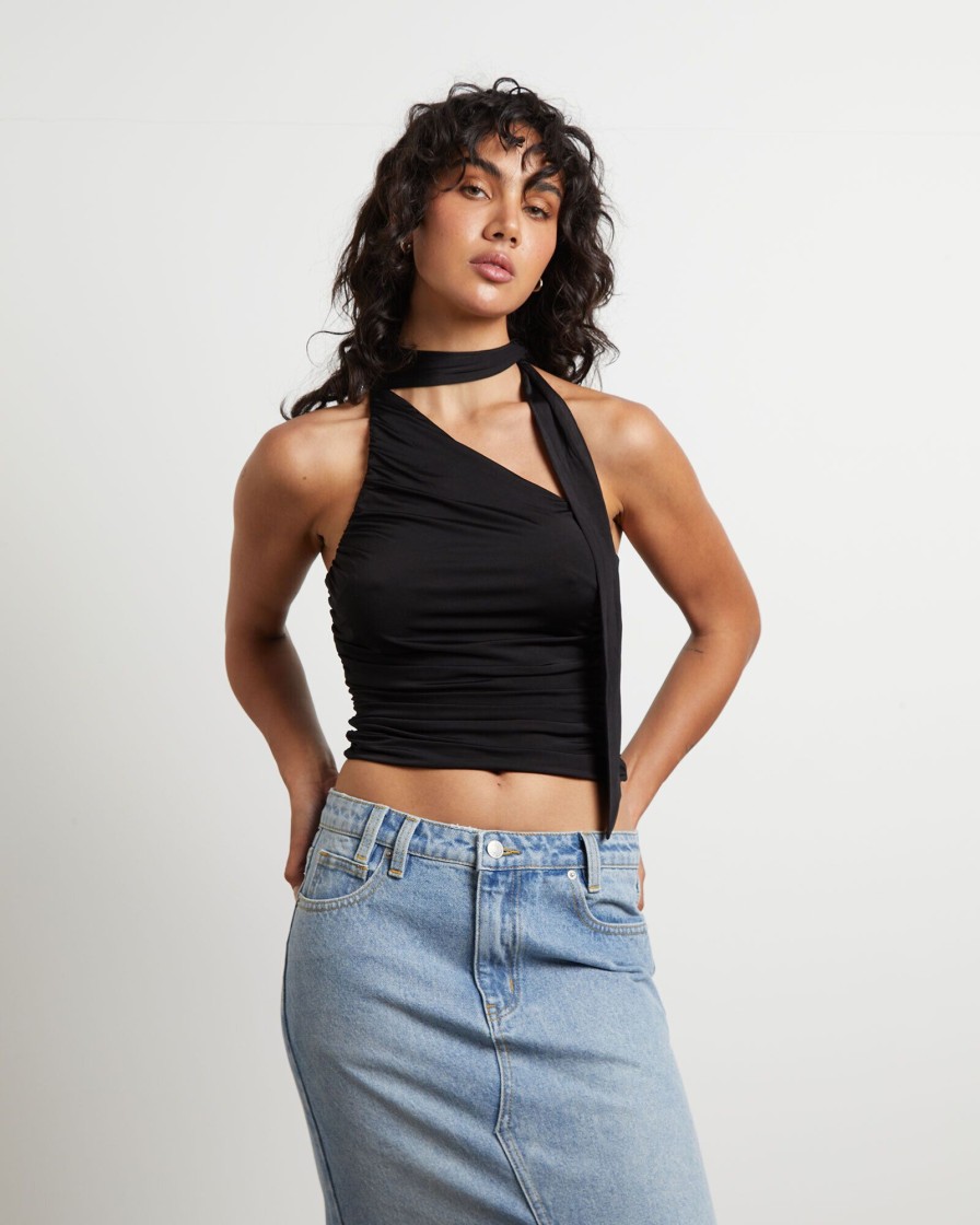 Best ALICE IN THE EVE Rowan Slinky Chocker Top In Black