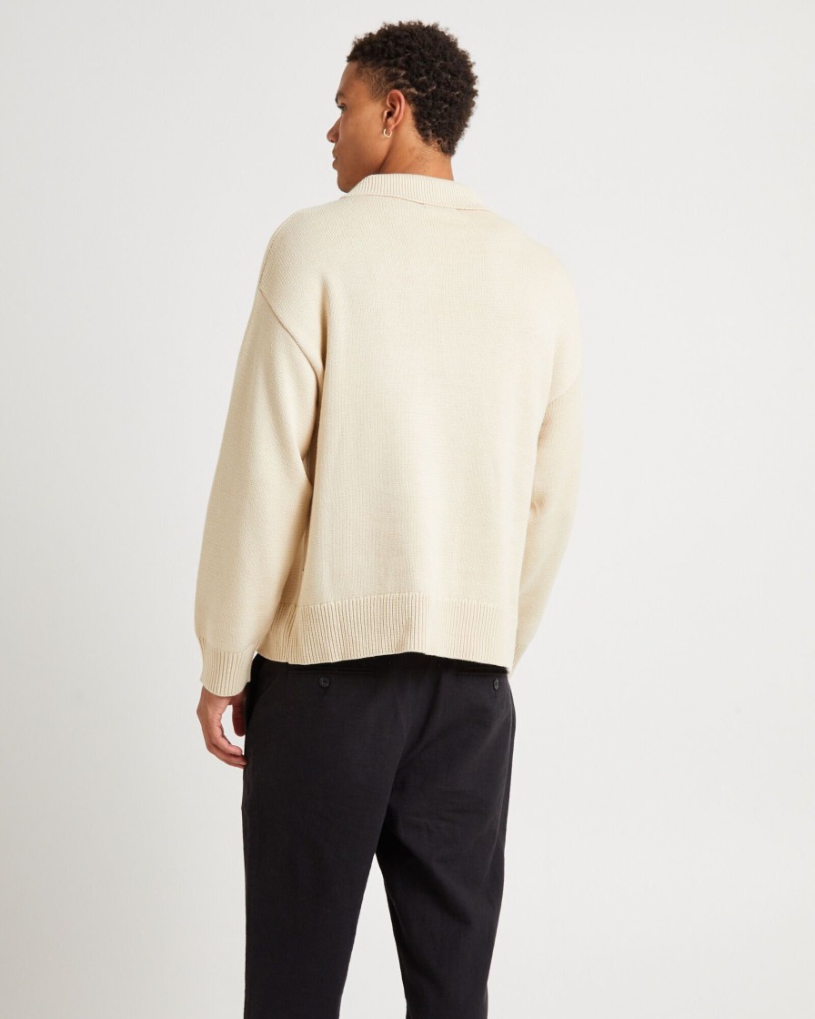 Hot ARVUST Knit 1/4 Zip Jumper Natural