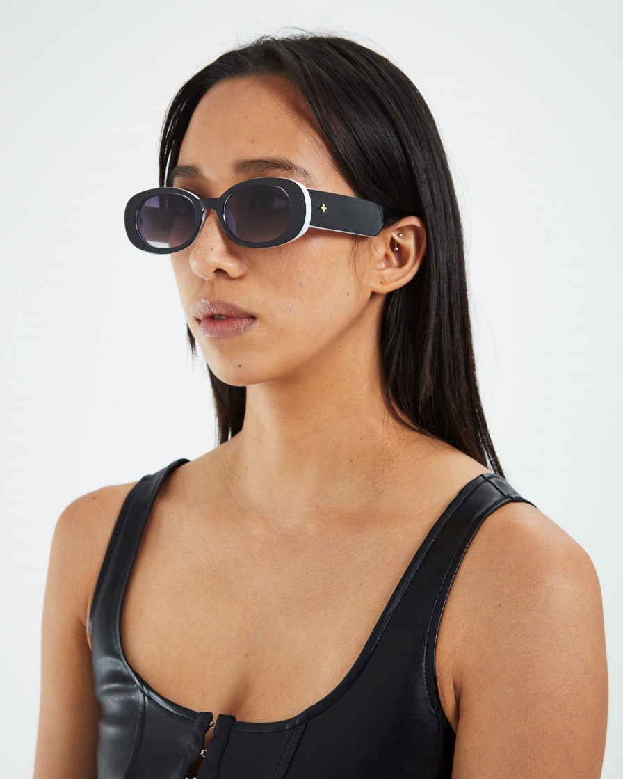 New PETA AND JAIN Jones Sunglasses Black/White