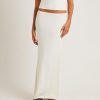 Clearance SUBTITLED Nori Compact Knit Maxi Skirt Oat