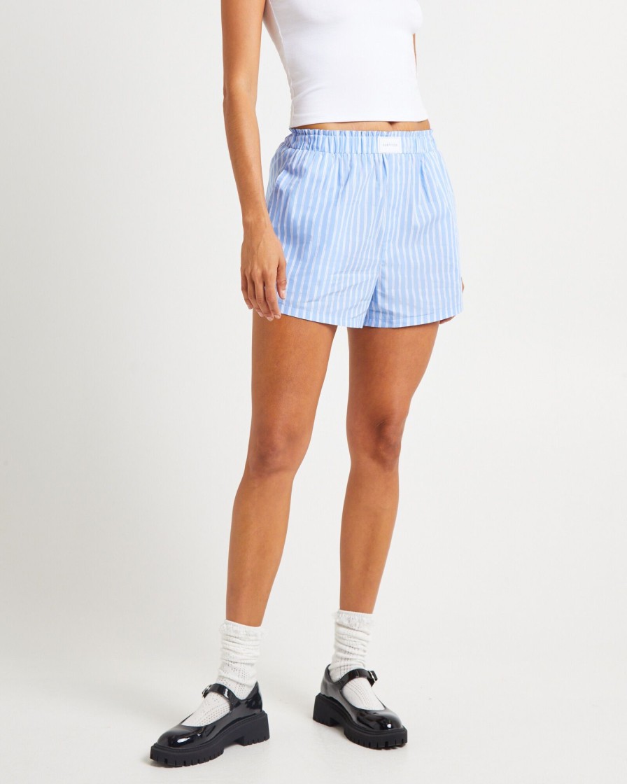 New SUBTITLED Poppy Poplin Stripe Shorts