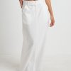 Wholesale SUBTITLED Jinta Tailored Linen Maxi Skirt In White