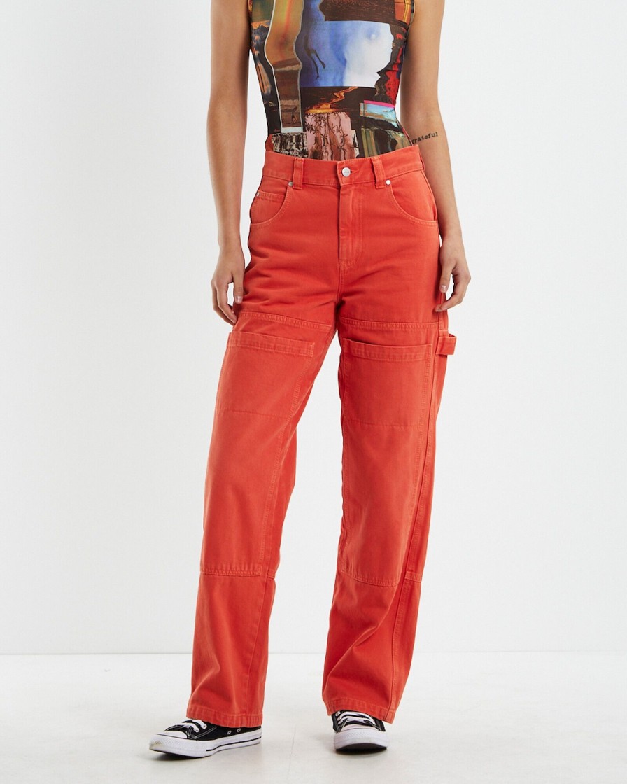 Clearance AFENDS Hemp Denim Workware Jeans Orange