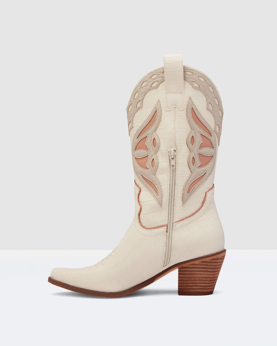 Hot THERAPY Chicago Boots Bone Croc