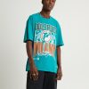 Clearance MITCHELL & NESS Blitz Short Sleeve T-Shirt Dolphins Blue