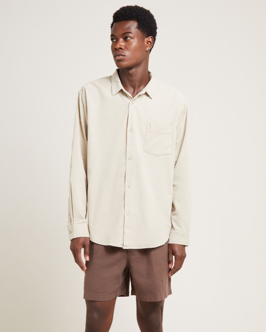 Clearance ARVUST Grover Cord Long Sleeve Shirt Natural