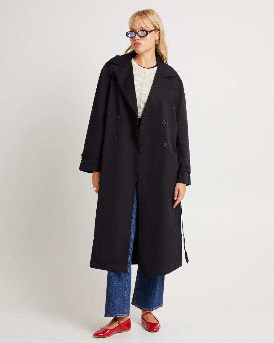 Hot SUBTITLED Tamika Trench Coat Black