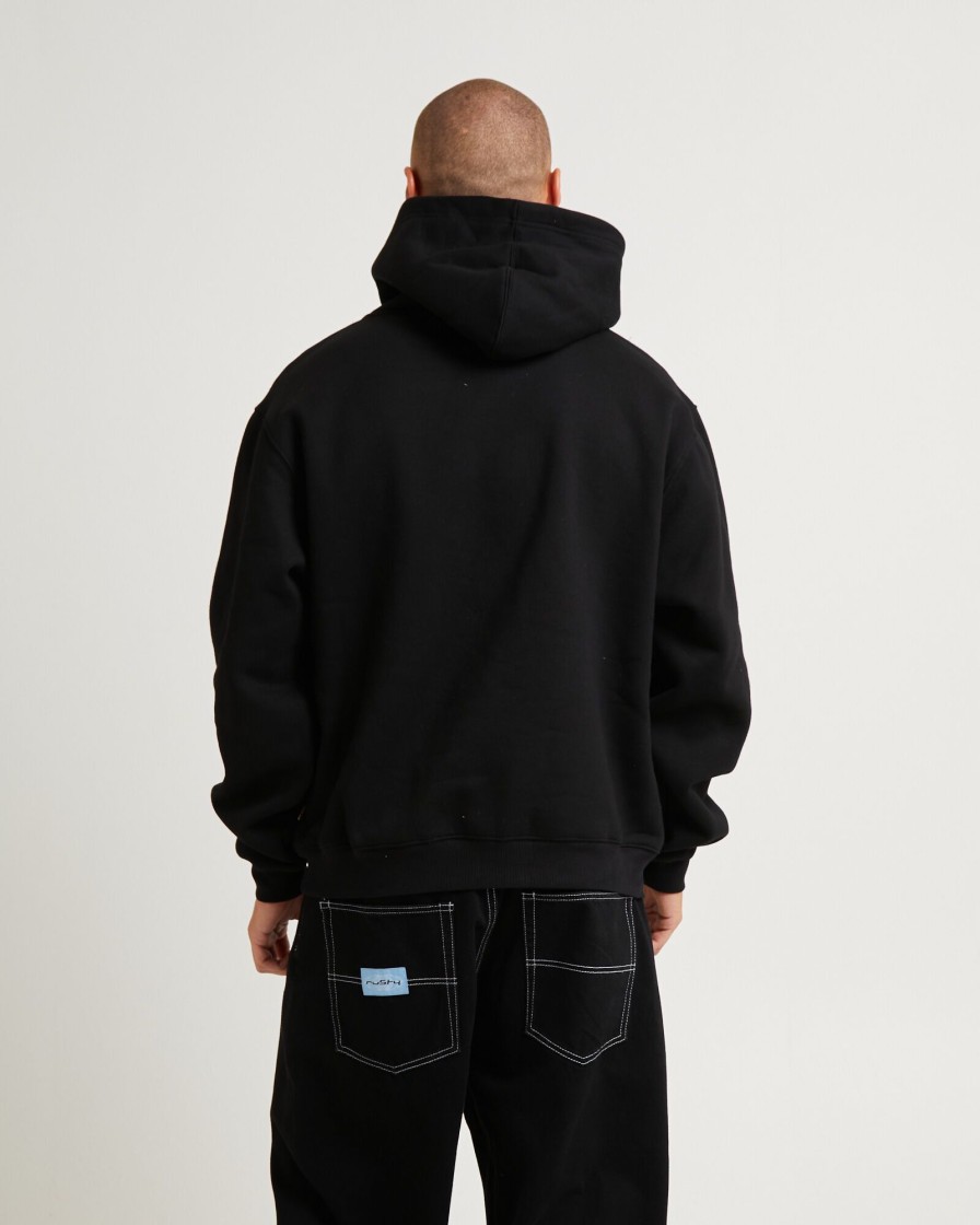 Online RUSTY Freeway Hooded Fleece Jumper Black