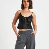 New ALICE IN THE EVE Ruby Romantic Slip Top In Black