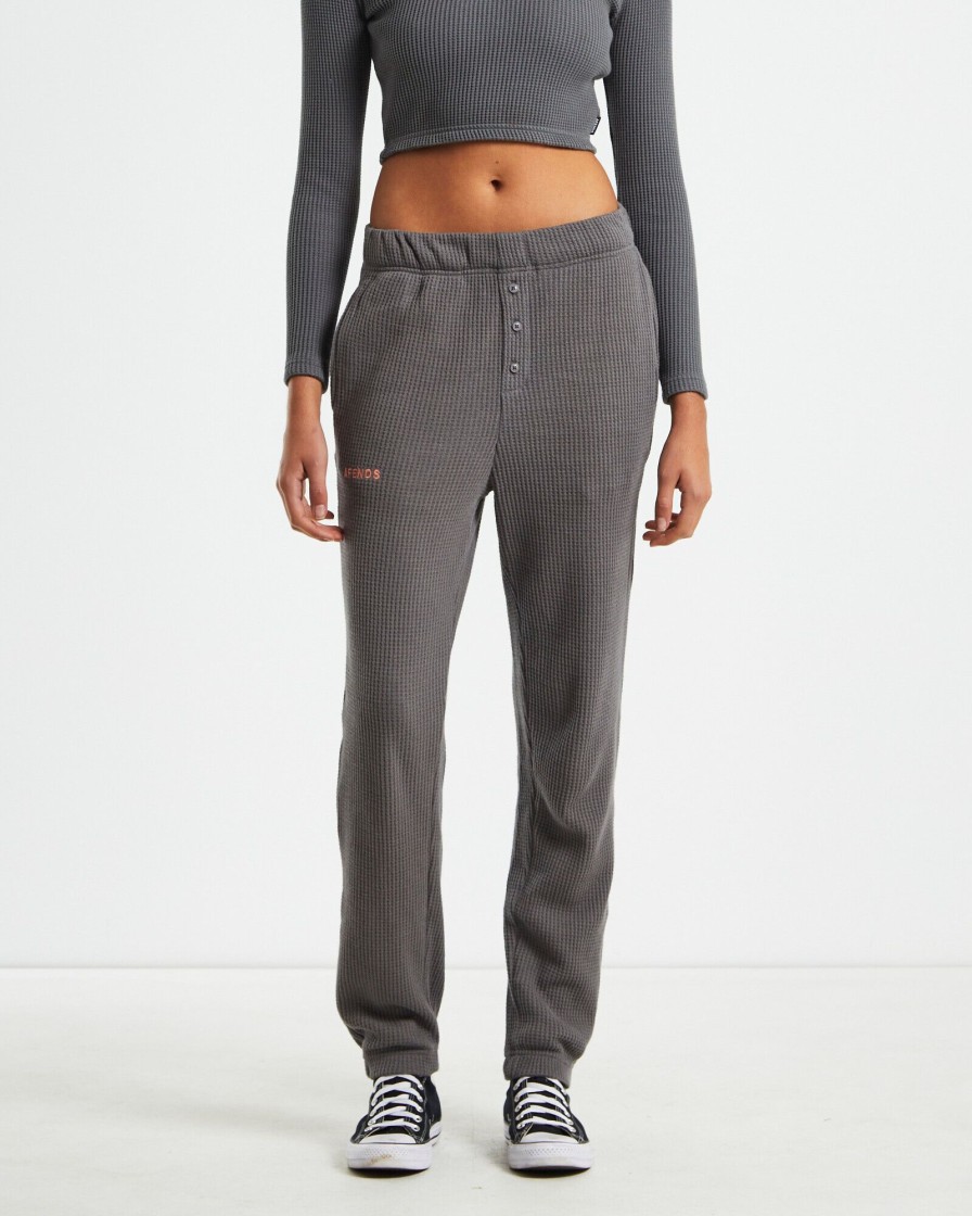 Hot AFENDS Recycled Waffle Track Pants Steel Grey