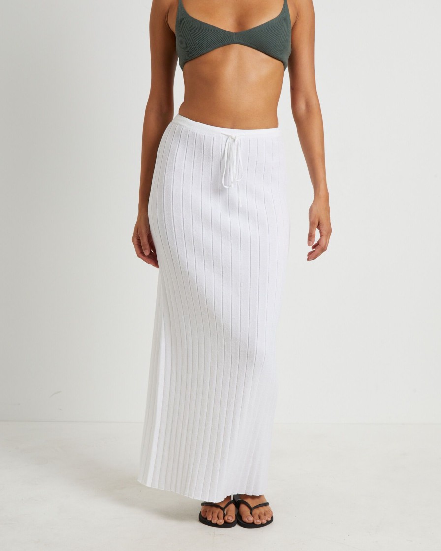 Online SUBTITLED Keta Knit Maxi Skirt In White